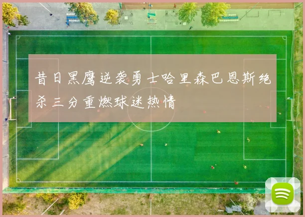 昔日黑鹰逆袭勇士哈里森巴恩斯绝杀三分重燃球迷热情